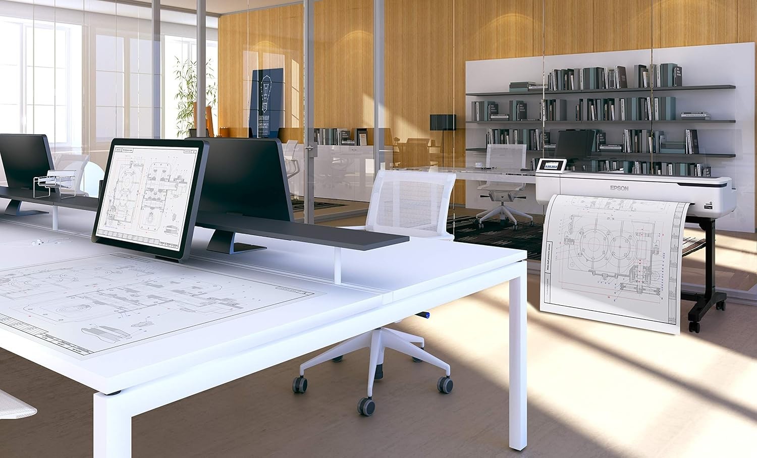 SC-T3100 Wireless Desktop Large Format Printer Colour A0 Printing White