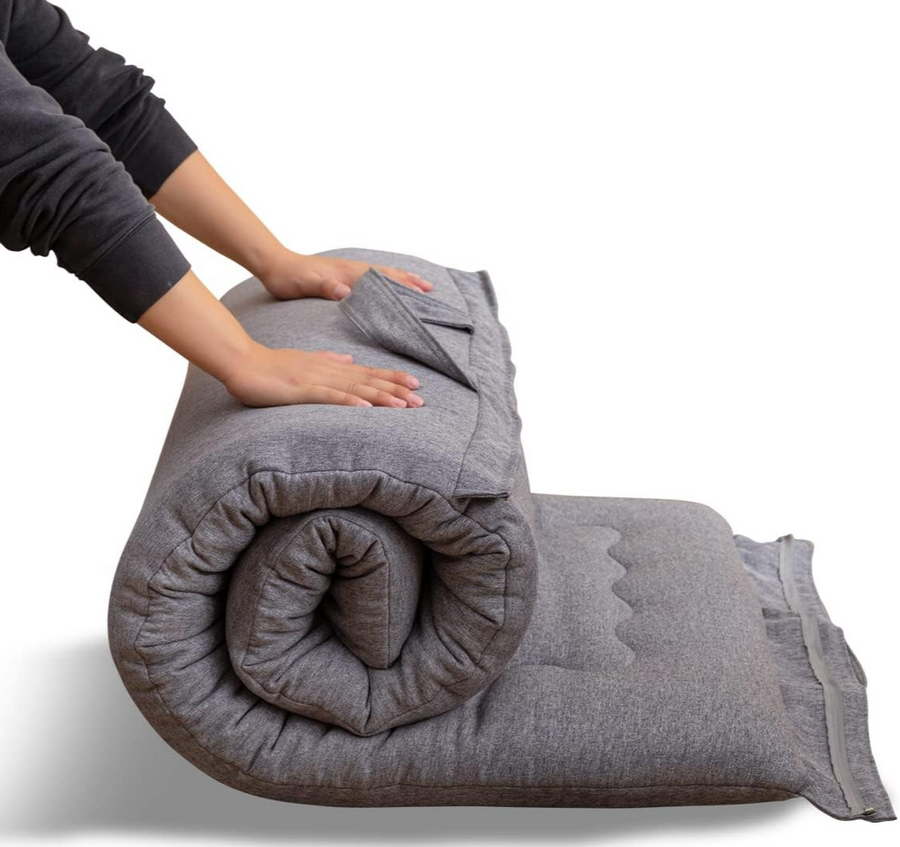 Foldable Floor Futon Mattress Single 10cm Thick Foam Bed Guest Camping