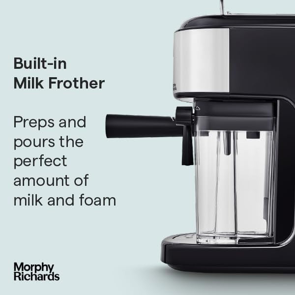 15 Bar Espresso Coffee Machine with Auto Milk Frother | One-Touch Latte Maker