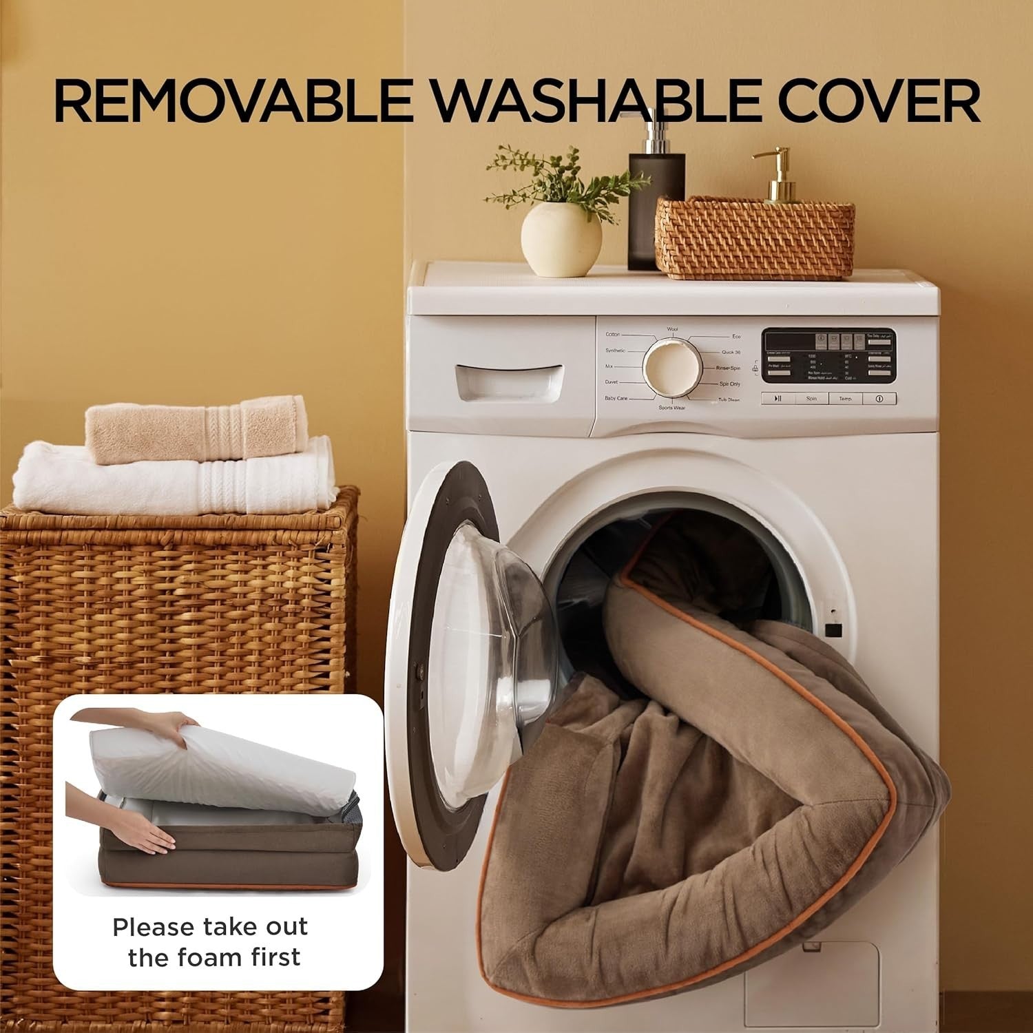 Large Orthopedic Dog Bed Sofa 97x71cm Washable Waterproof