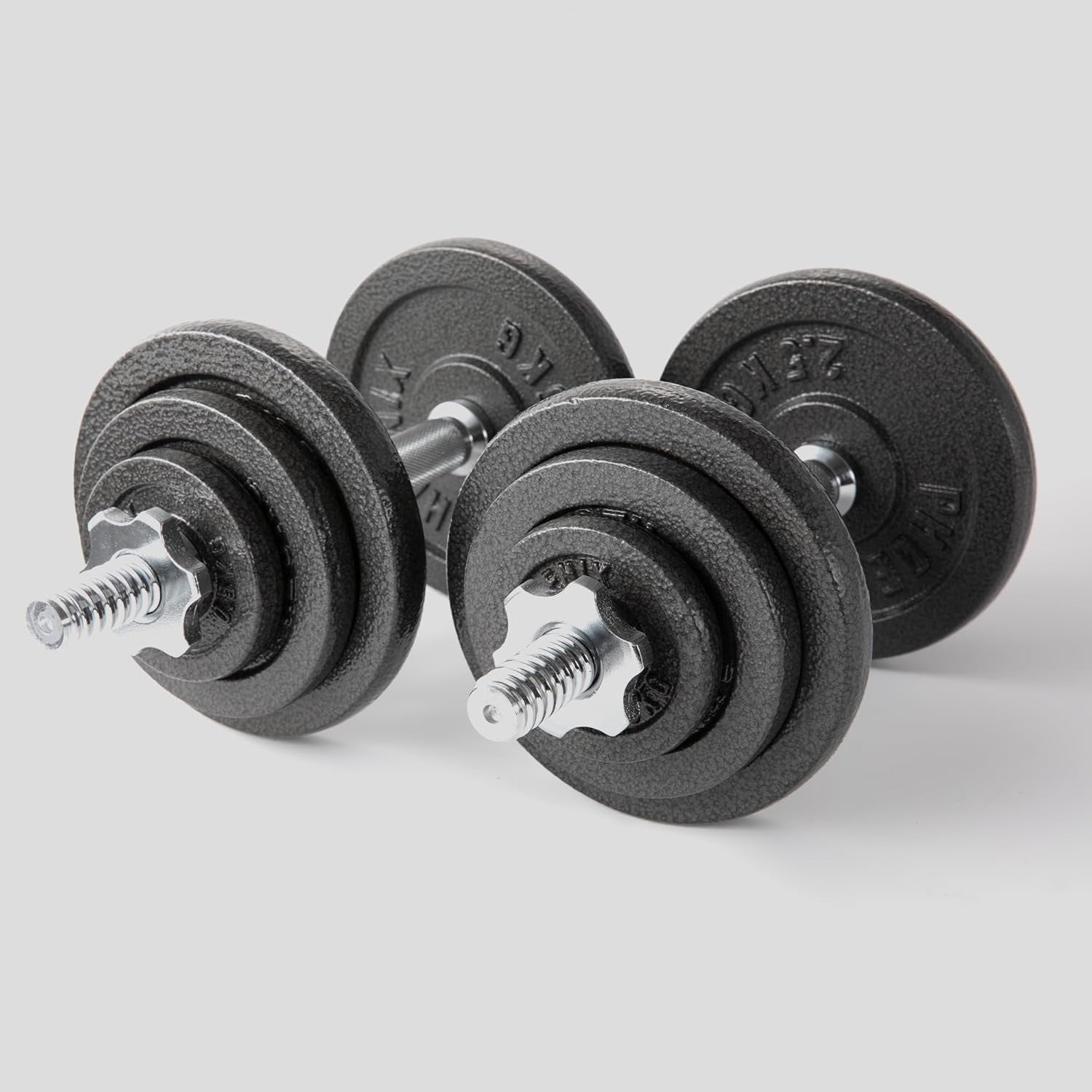 Adjustable Dumbbell Barbell Set 20kg or 30kg Cast Iron Home Gym Weights
