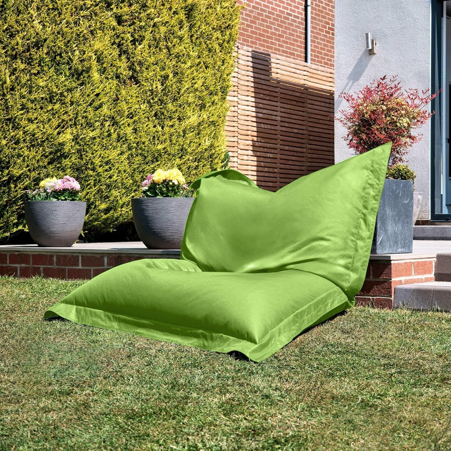 XXL Lime Green Outdoor Bean Bag Lounger Chair Waterproof Floor Seat 180x140