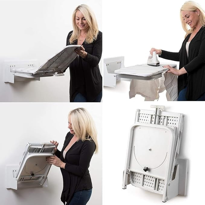 Wall Mounted Ironing Board Fold Away Rotatable Space Saving Design