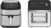 Silver Air Fryer Set 9L Digital + 12L Combi Oven Low Oil Healthy Cooker