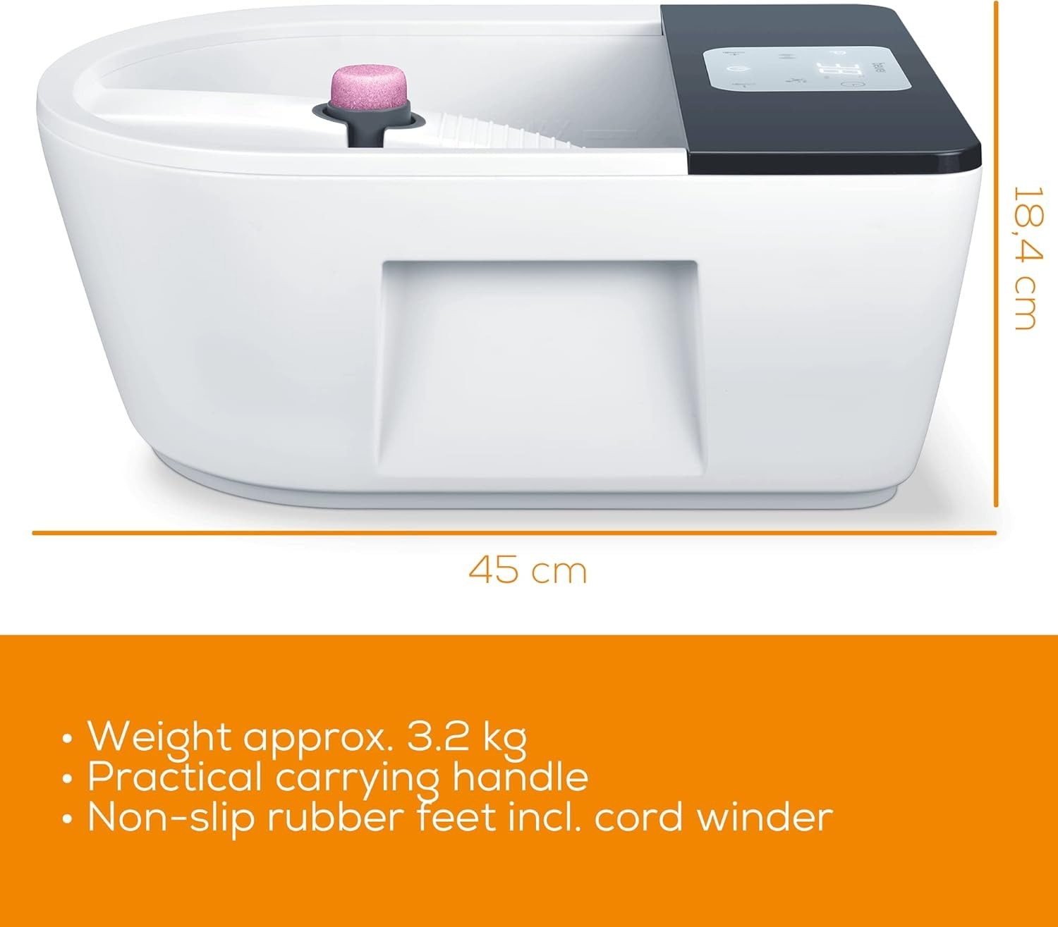 Premium Heated Foot Spa with Touch Screen Bubble Vibration Massage Pedicure