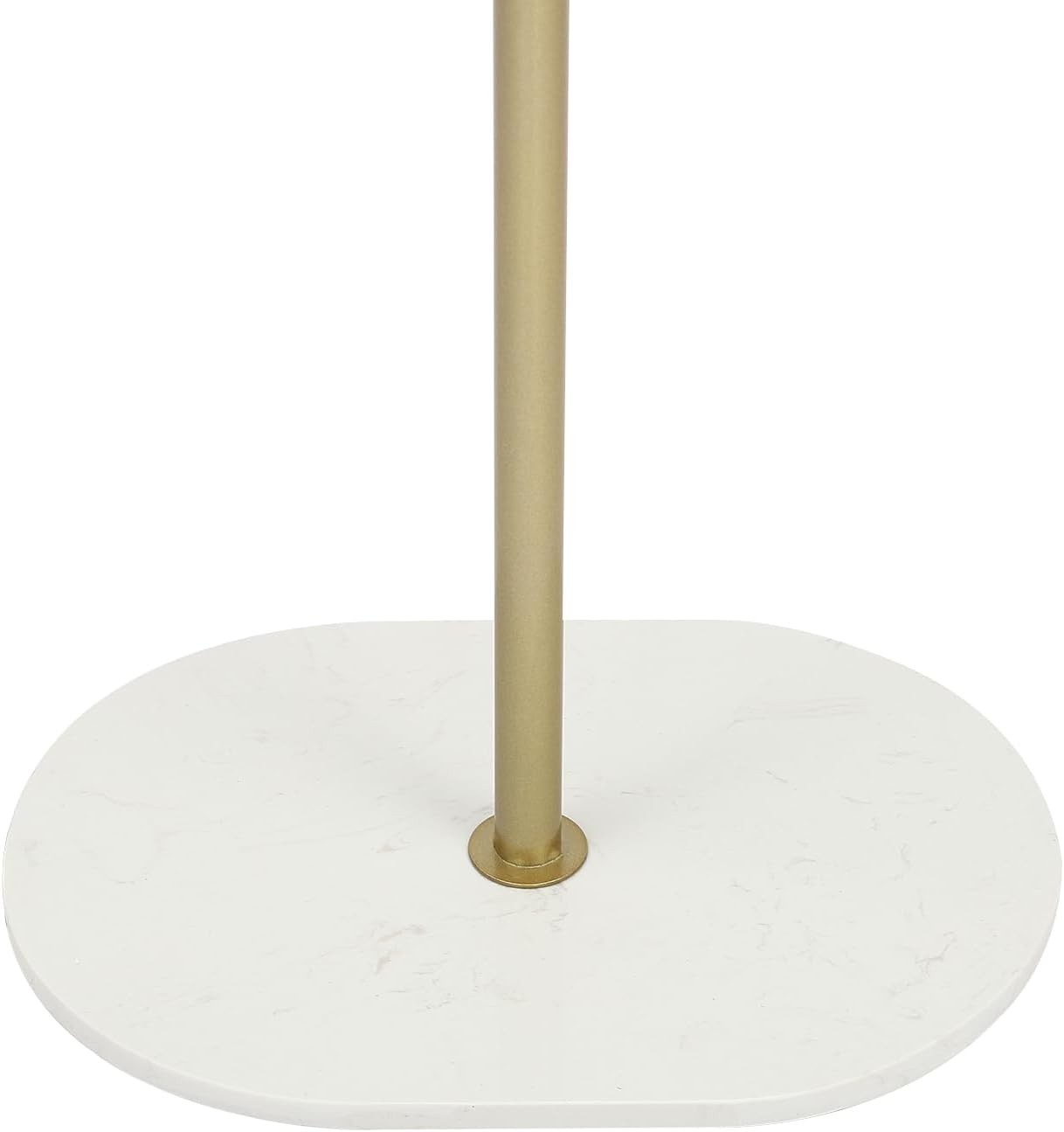 Luxury Gold White Metal Coat Rack 1.7m Marble Base Modern Clothes Stand