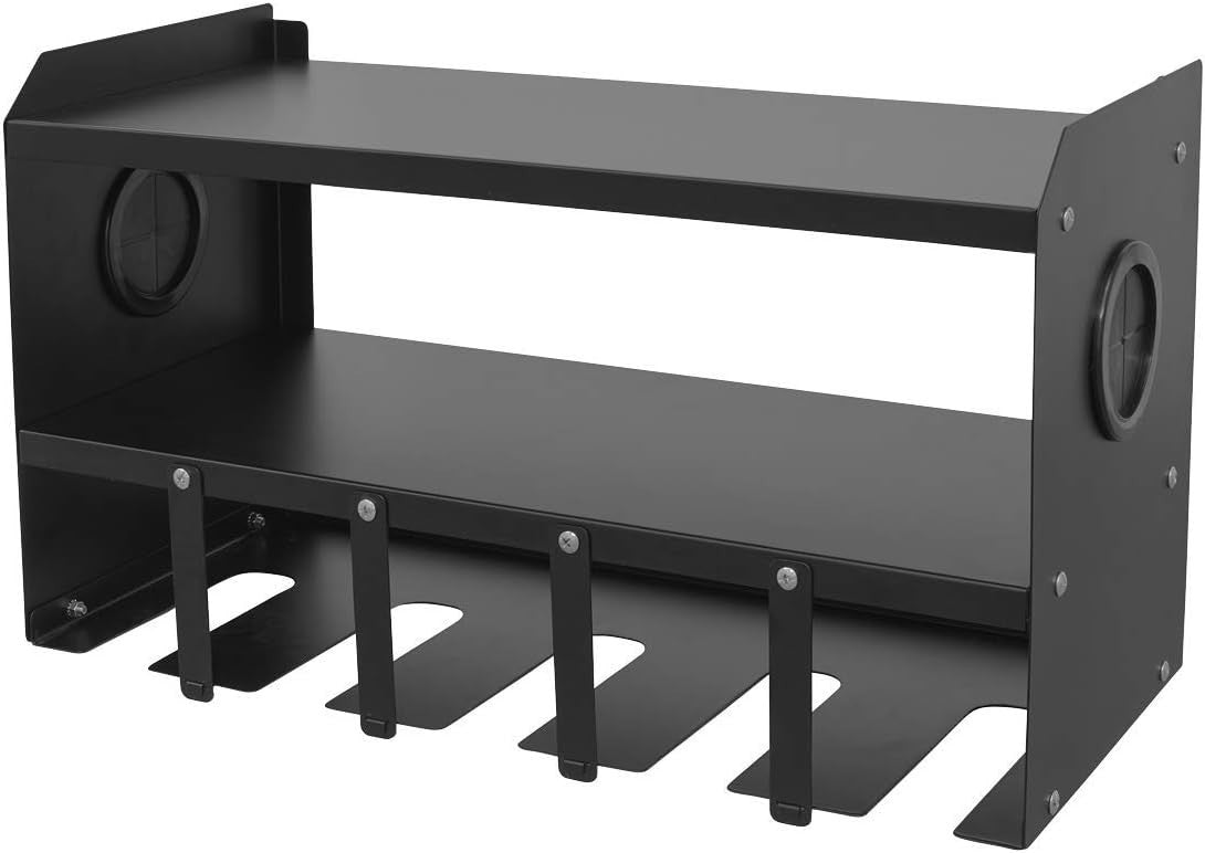 Wall-Mount Power Tool Rack 22x10x4cm Open Shelf Storage for Chargers & Tools