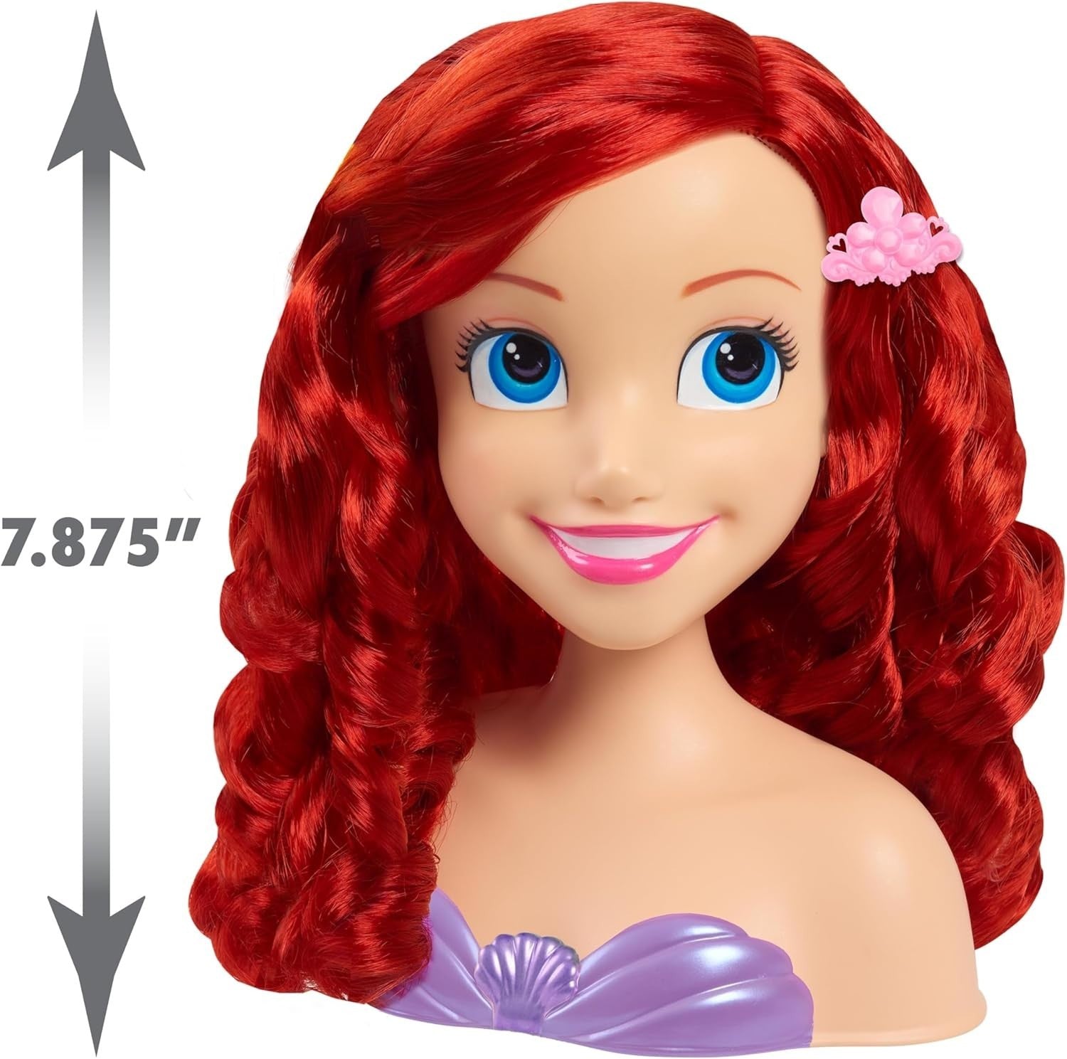 Princess Hair Styling Head Doll Playset Brush Bands Kids Toy