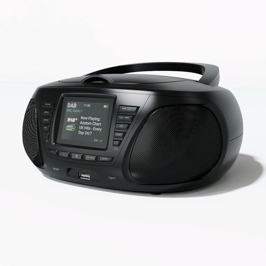 Portable CD Player DAB/DAB+ FM Radio Bluetooth USB MP3 Battery/Mains