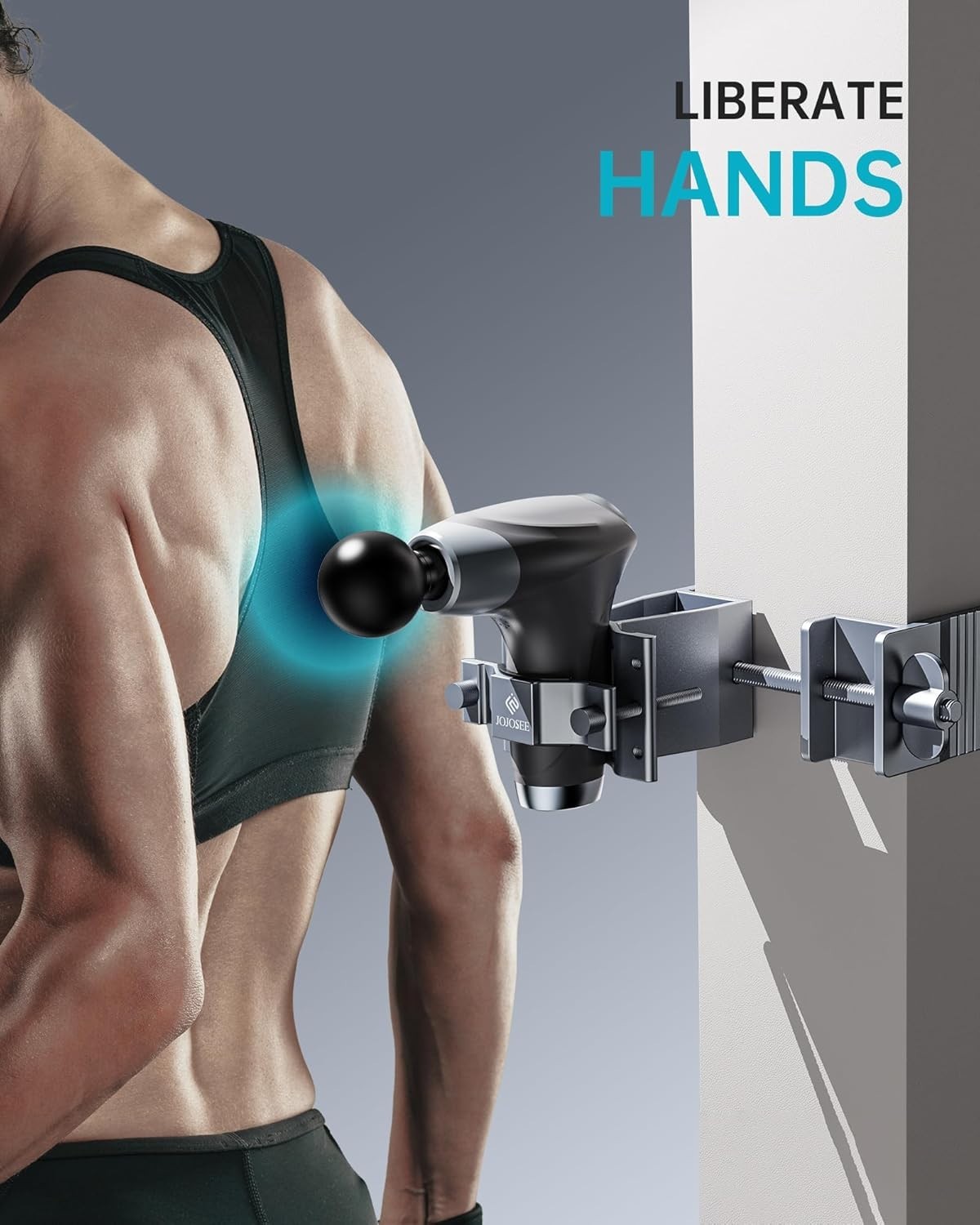 Hands Free Massage Gun Holder Wall Mount Alloy Clamp for Back & Hard Reach Areas
