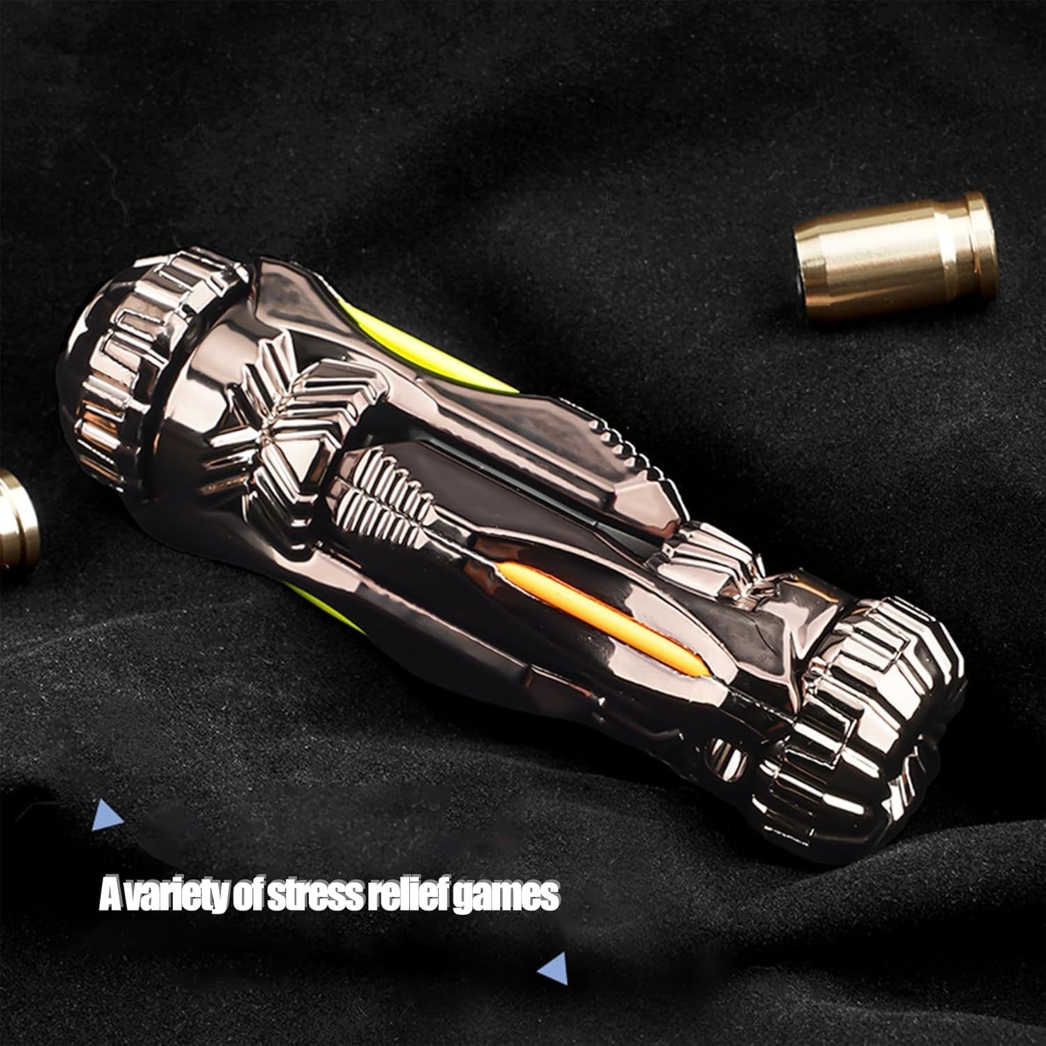 Metal Fidget Spinner Ring Clicker Slider EDC Stress Relief Pocket Toy