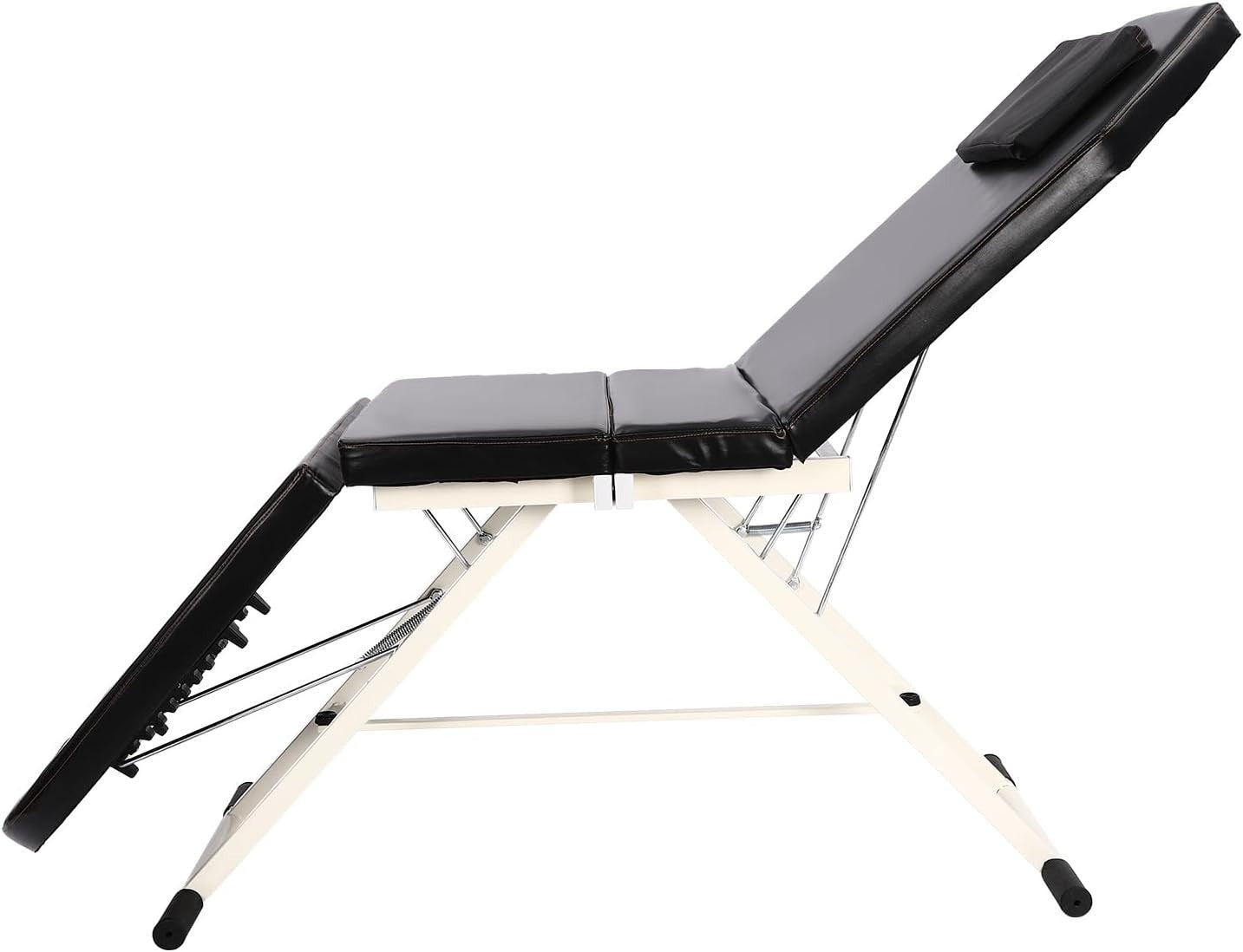 Portable 3-Section Massage Table Adjustable Therapy Bed With Face Cradle