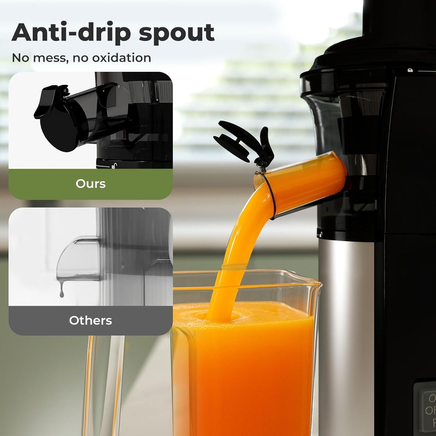 Cold Press Slow Juicer High Yield Dual Filter Quiet Reverse Easy Clean