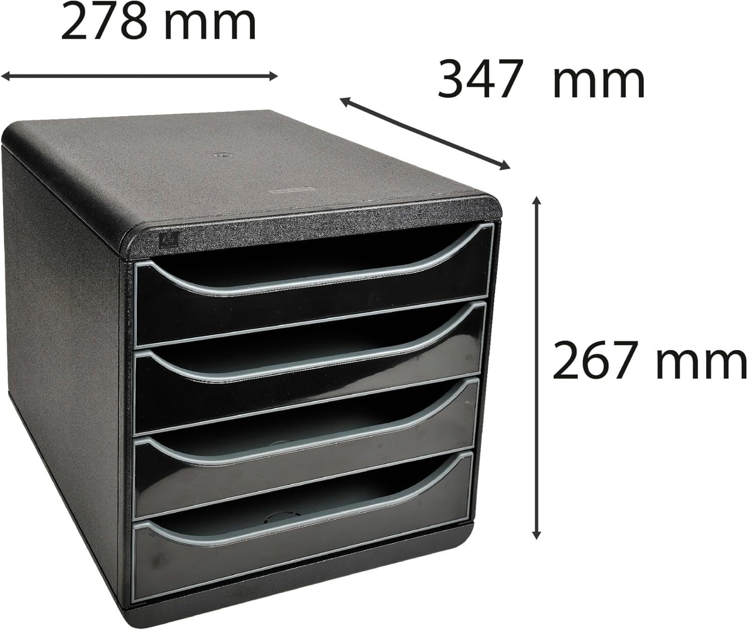 4-Drawer Desktop File Organiser A4+ Documents Recycled Plastic