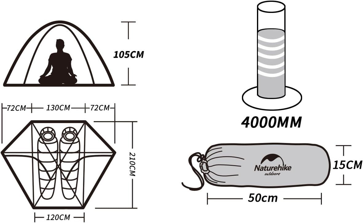 2-3 Person 4 Season Backpacking 4000mm Waterproof Lightweight