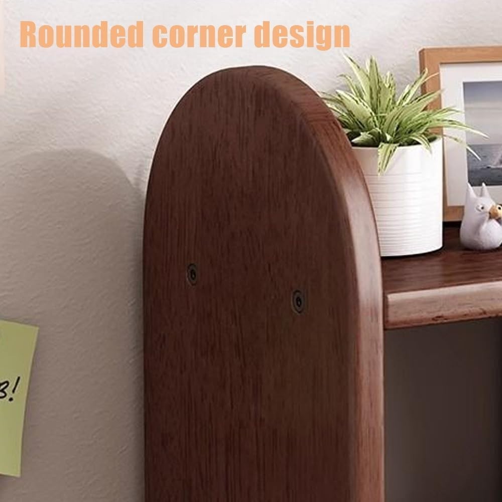 Adjustable Desktop Bookshelf Organizer Expandable Wood Desk Storage Rack