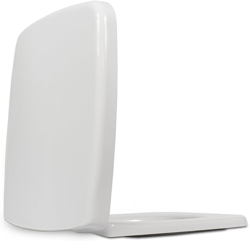 White WC Toilet Seat Durable Thermoset Material with Metal Hinges
