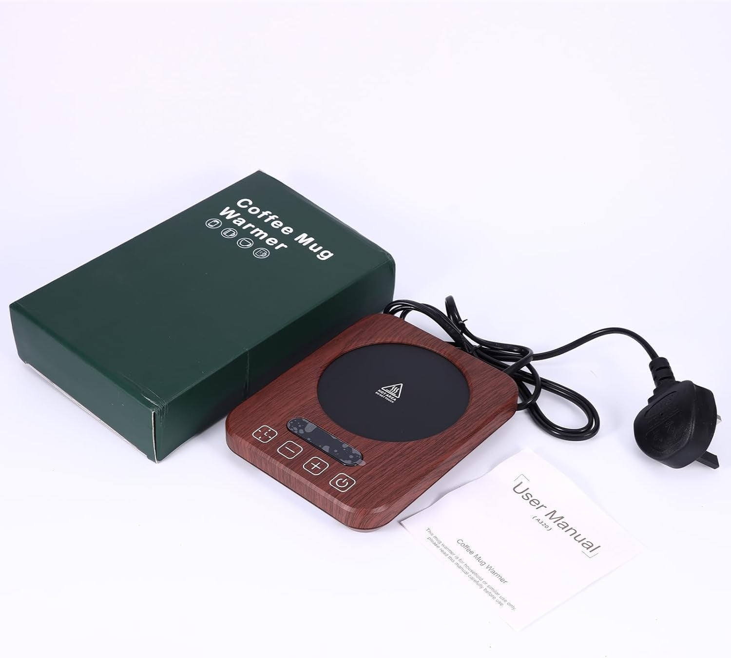 Coffee Mug Warmer 7 Temp 110-180°F 12H Timer 18W UK Plug