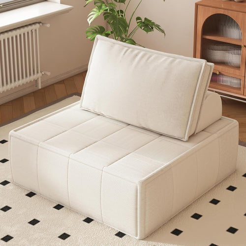Modular Foldable Sofa Chair Bed Armchair Small Space Seating Beige