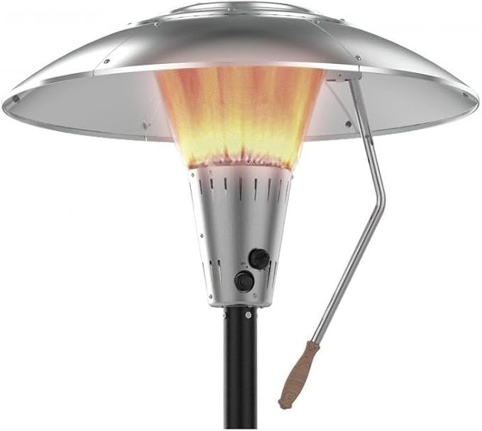 Outdoor Gas Patio Heater 13kW 360° Heat Focus Tower | Durable Stainless Steel