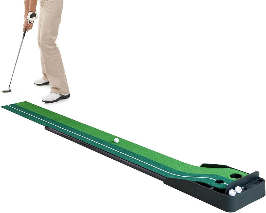Golf Putting Mat Auto Ball Return Indoor Practice Trainer Home Office