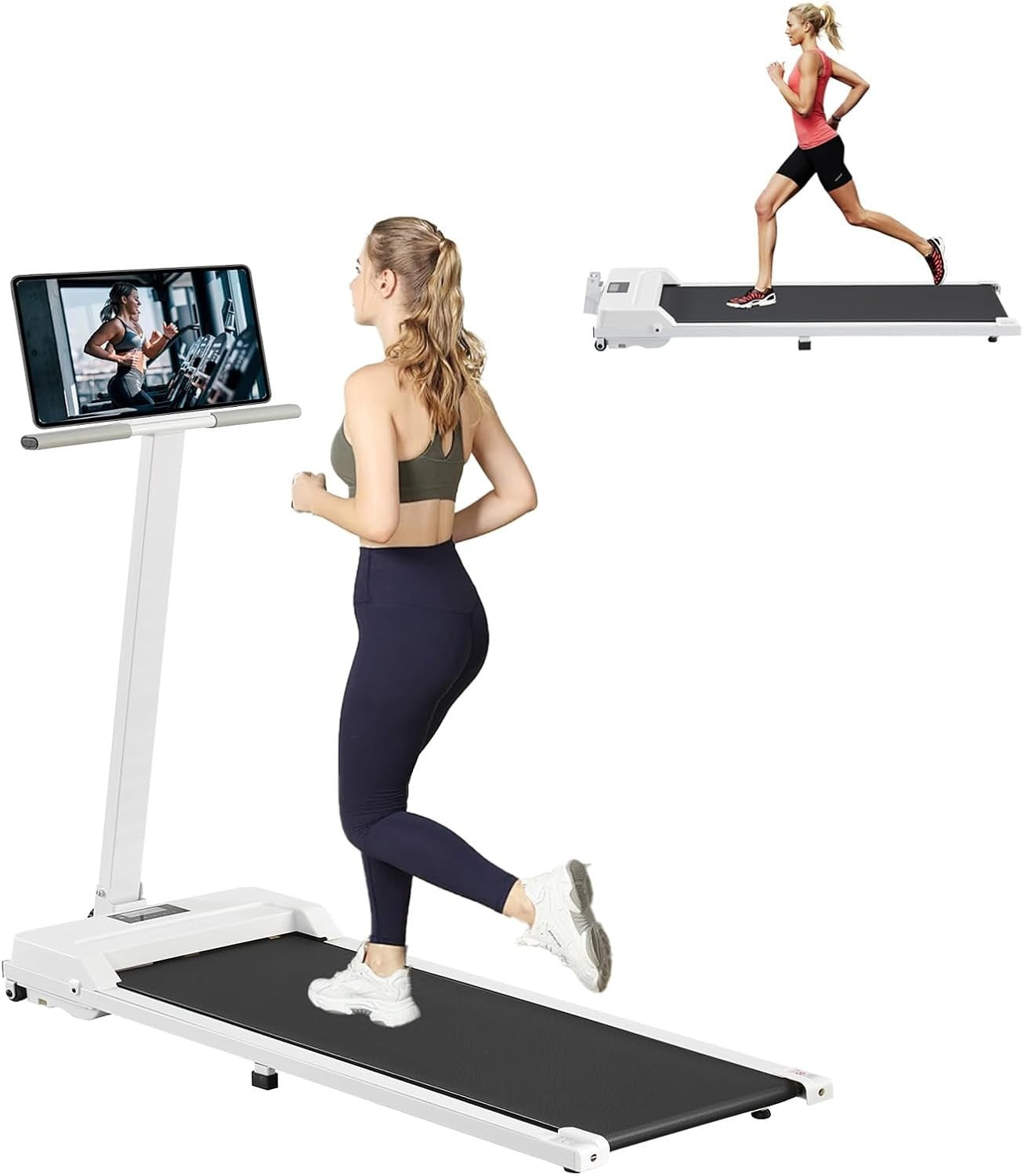 Under Desk Treadmill 2.5HP Foldable Walking Pad Home Office Fitness