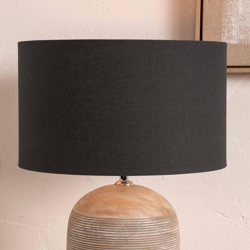 Dark Grey Drum Lampshade 30cm Cotton Cylinder Shade Table Floor Lamps Lined