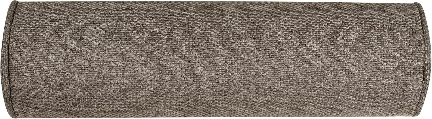 Brown Chaise Lounge Sofa Right-Hand | Bolster Cushion Modern Metal Legs
