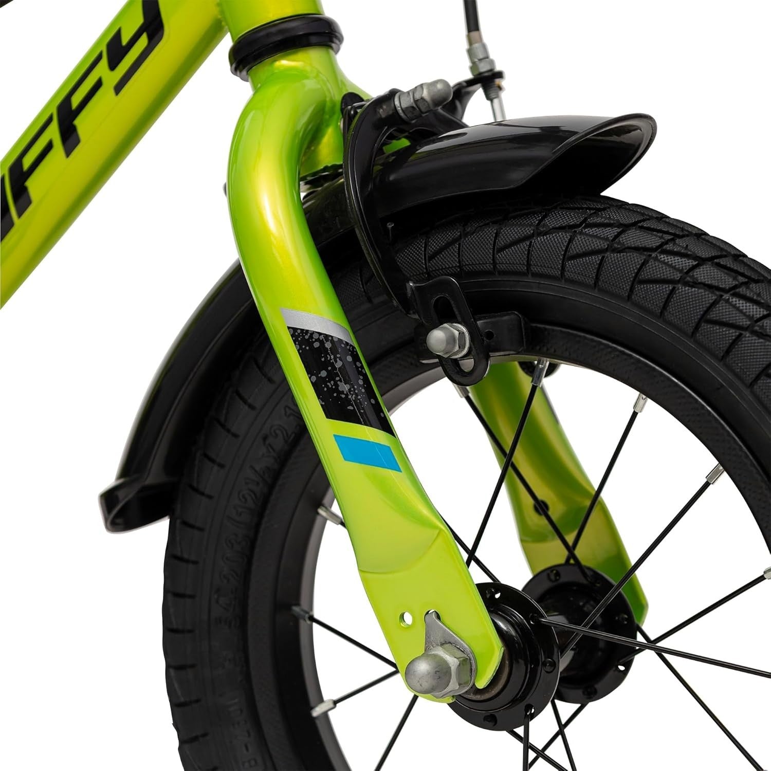 12 Inch Kids Bike with Stabilisers Hand Brakes Green Bicycle Age 3-5