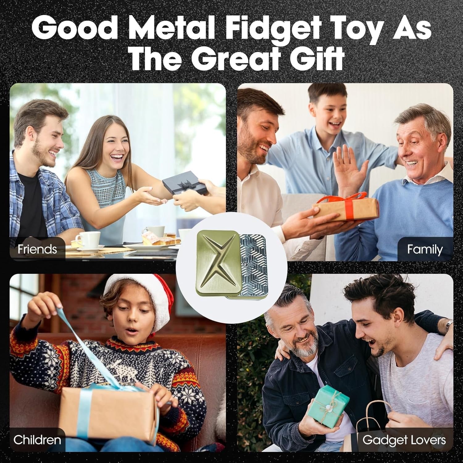Metal Magnetic Fidget Slider Haptic Clicker Stress Relief EDC Toy