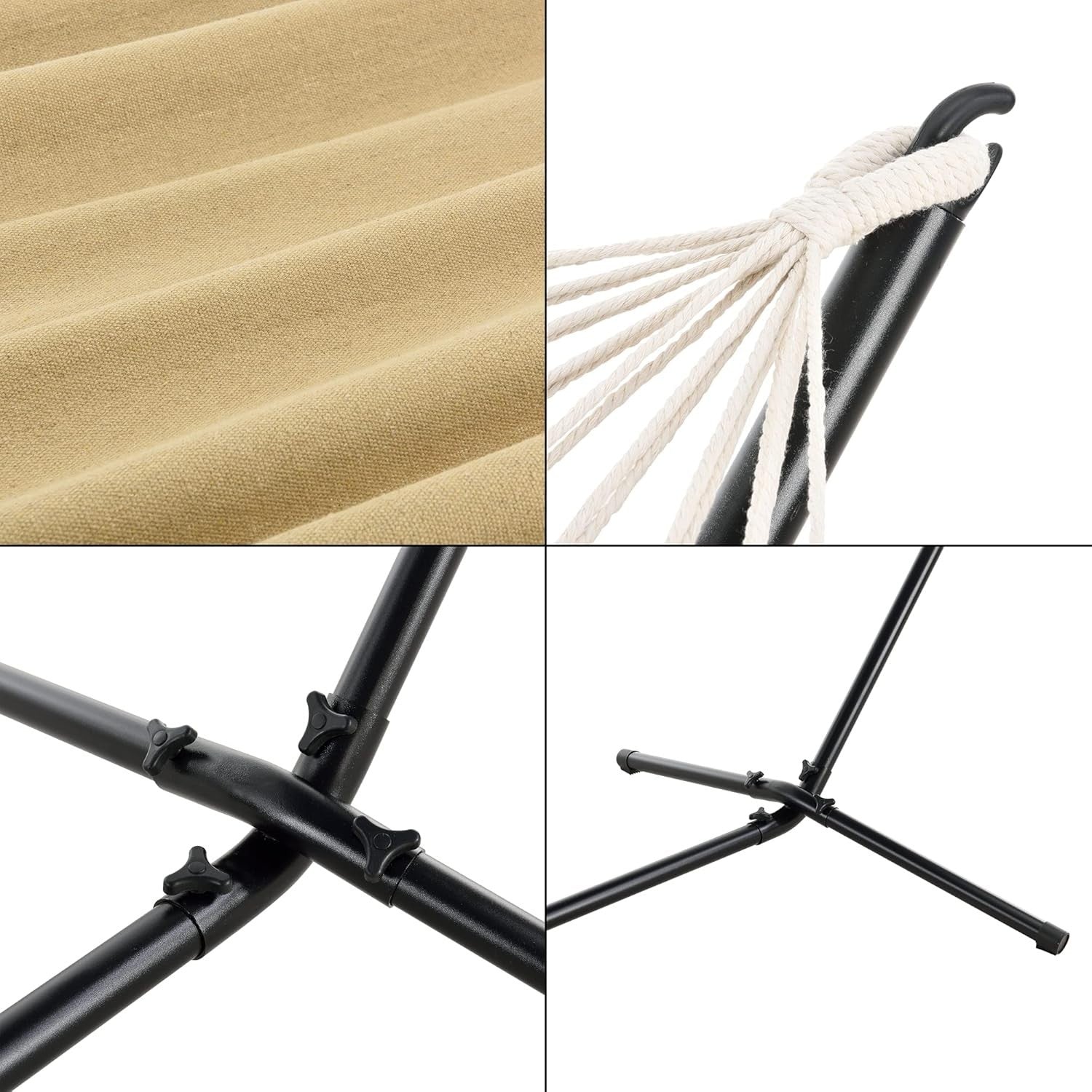 Luxury Hammock with Frame Indoor Outdoor Bed 200x100cm 120kg Heavy Duty Relax