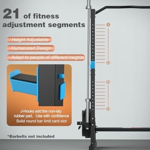 Heavy Duty Power Cage Squat Rack Pull Up Bar Home Gym Black