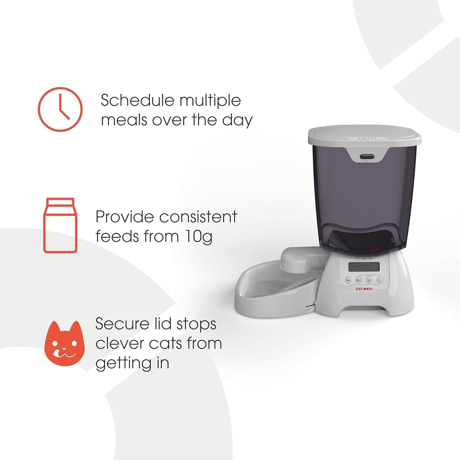 Automatic Cat Dog Feeder 3kg Timed Food Dispenser LCD Portion Control