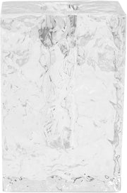 Crystal Glass Vase Ice Texture Modern Rectangular Tabletop Home Decor