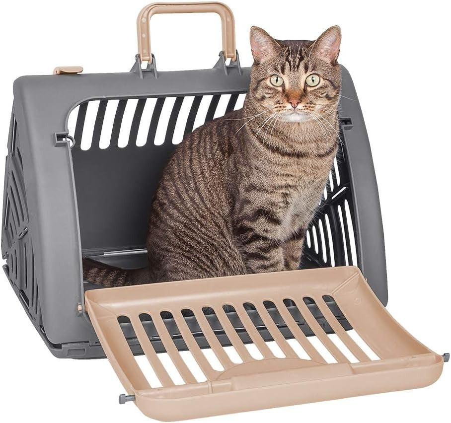 Large Foldable Travel Cat Carrier with Locking Zipper – Easy Clean, Sturdy