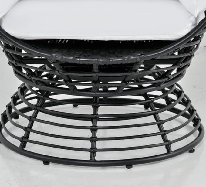 Luxury Rattan Egg Chair Outdoor Garden Patio Lounge Swivel Seat w/ Cushion