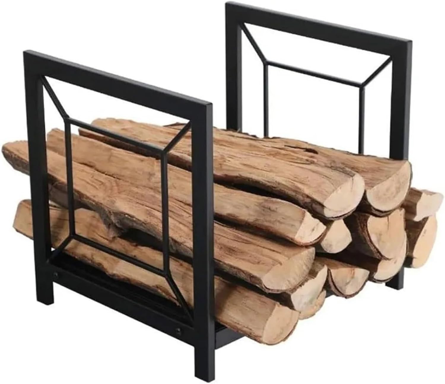 Heavy Duty Firewood Log Rack Indoor Outdoor Holder | Large Metal Storage Stand