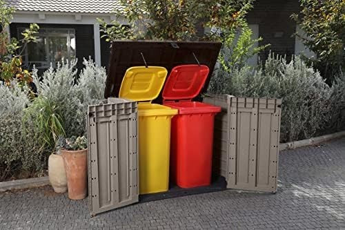 Outdoor Storage Shed 1200L Heavy Duty Waterproof Bin & Garden Equipment Box