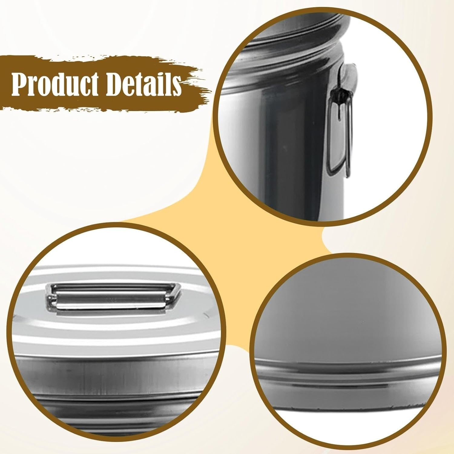 Stainless Steel Airtight Rice Storage Container Large Grain Canister