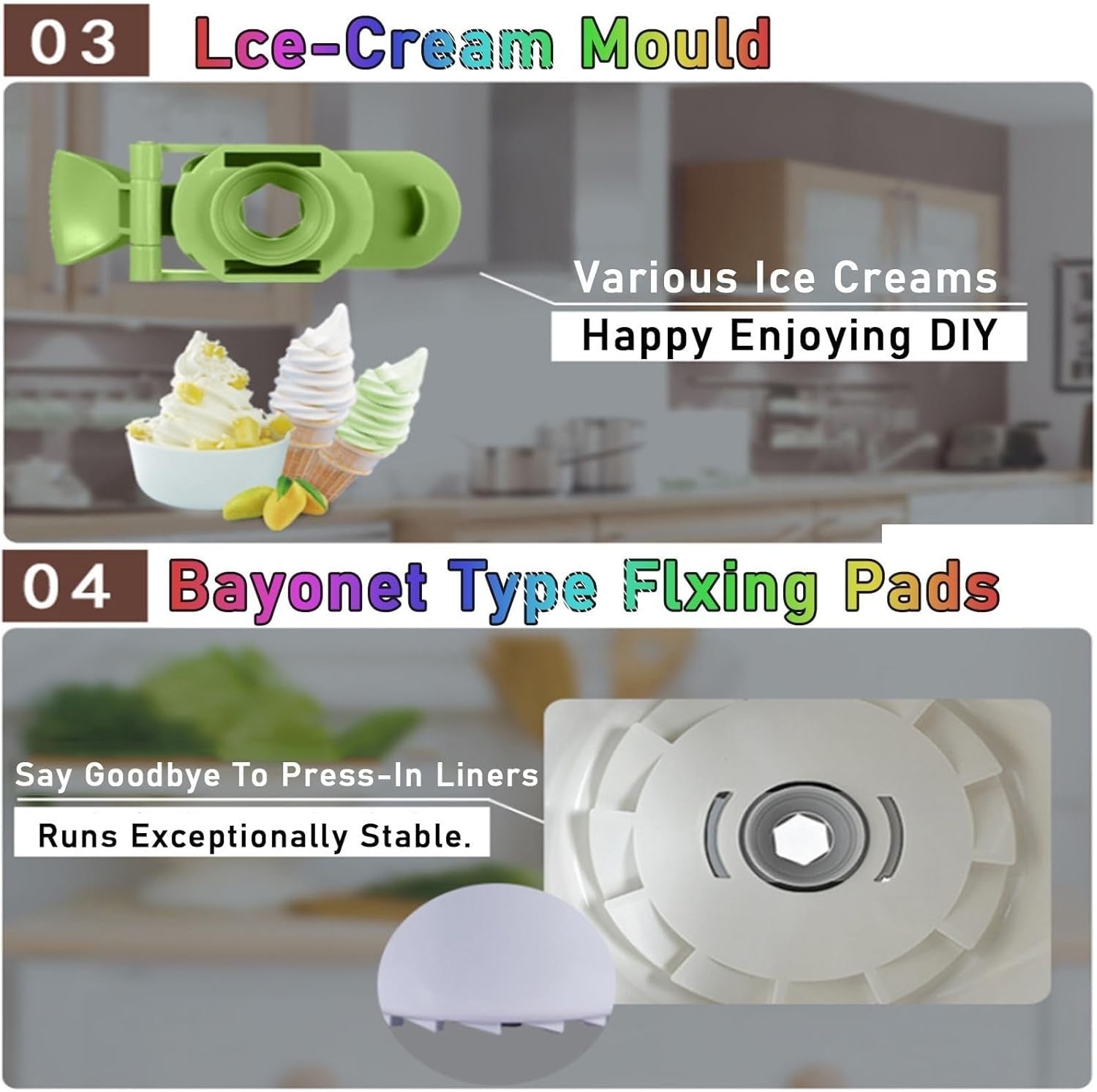 Slush Maker Soft Serve Ice Cream Machine 1L Automatic Home Dessert