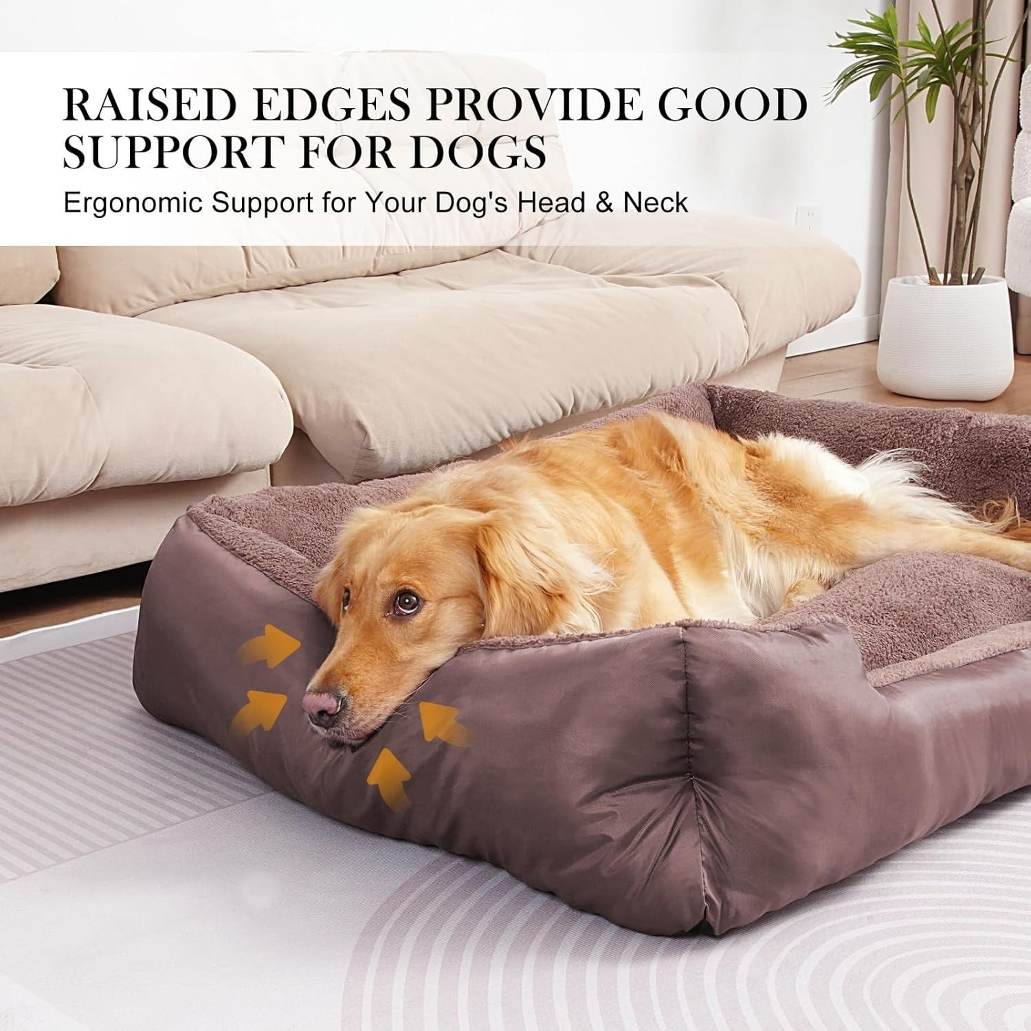 Extra Large Dog Bed 100x80cm Washable Plush Sofa Non Slip