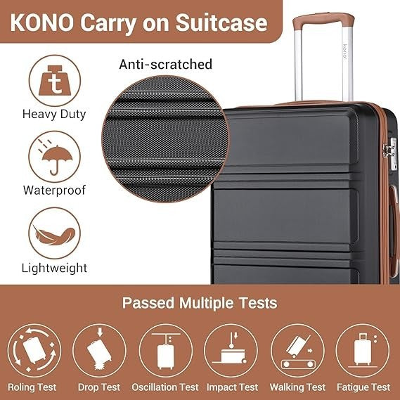 Spacious 28” Spinner Travel Case ABS+PC Hard Shell TSA Secure