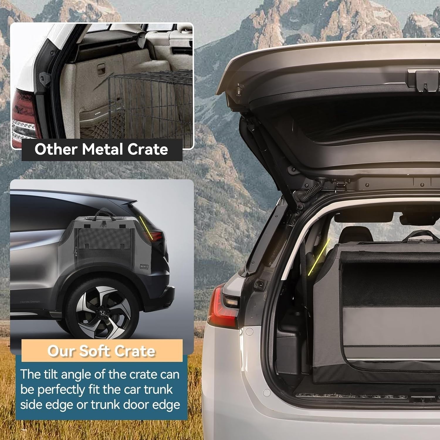 Portable Soft Dog Crate for Small Pets – Collapsible & Travel-Friendly (Grey)