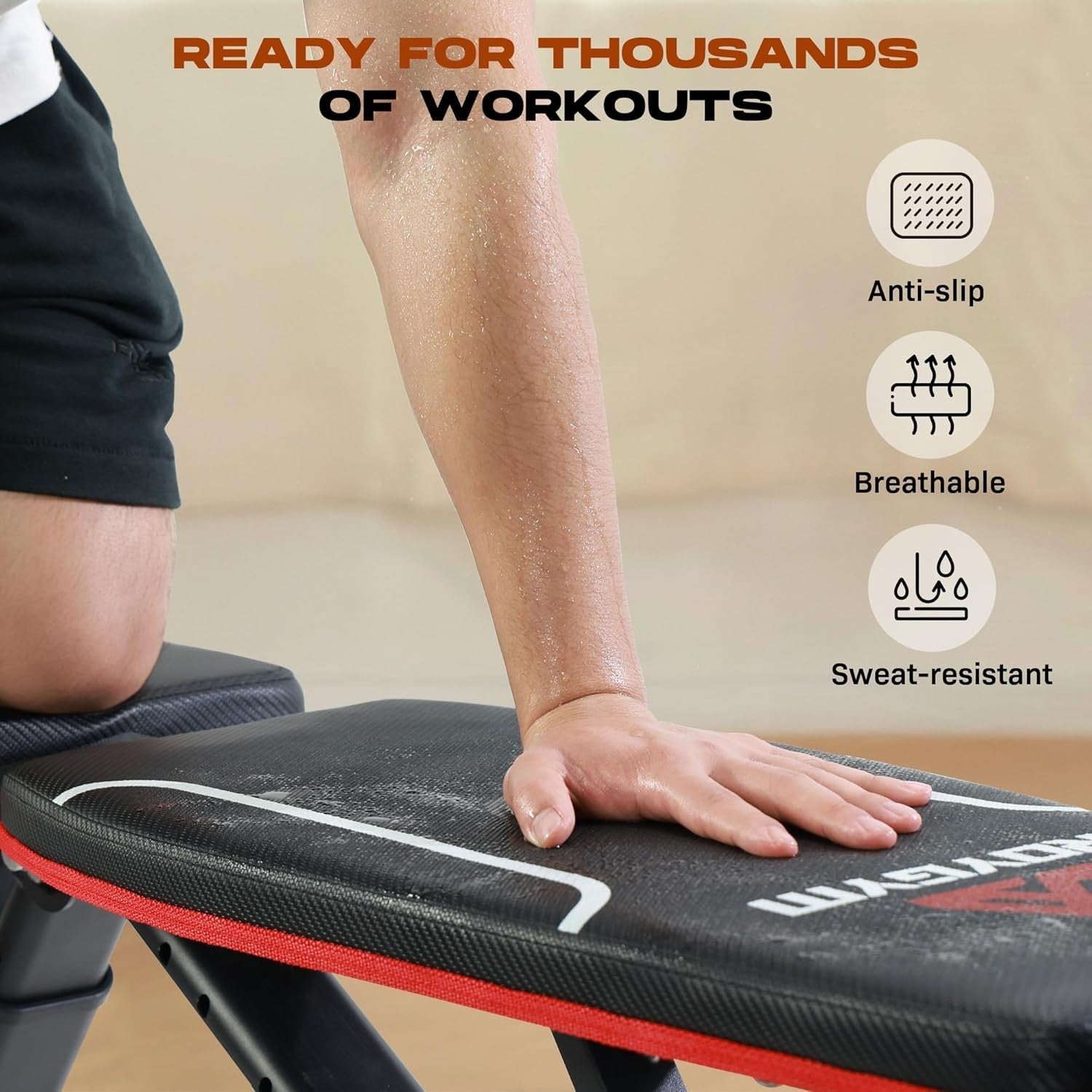 Heavy Duty Folding Weight Bench 400kg Incline Flat Adjustable Home Gym