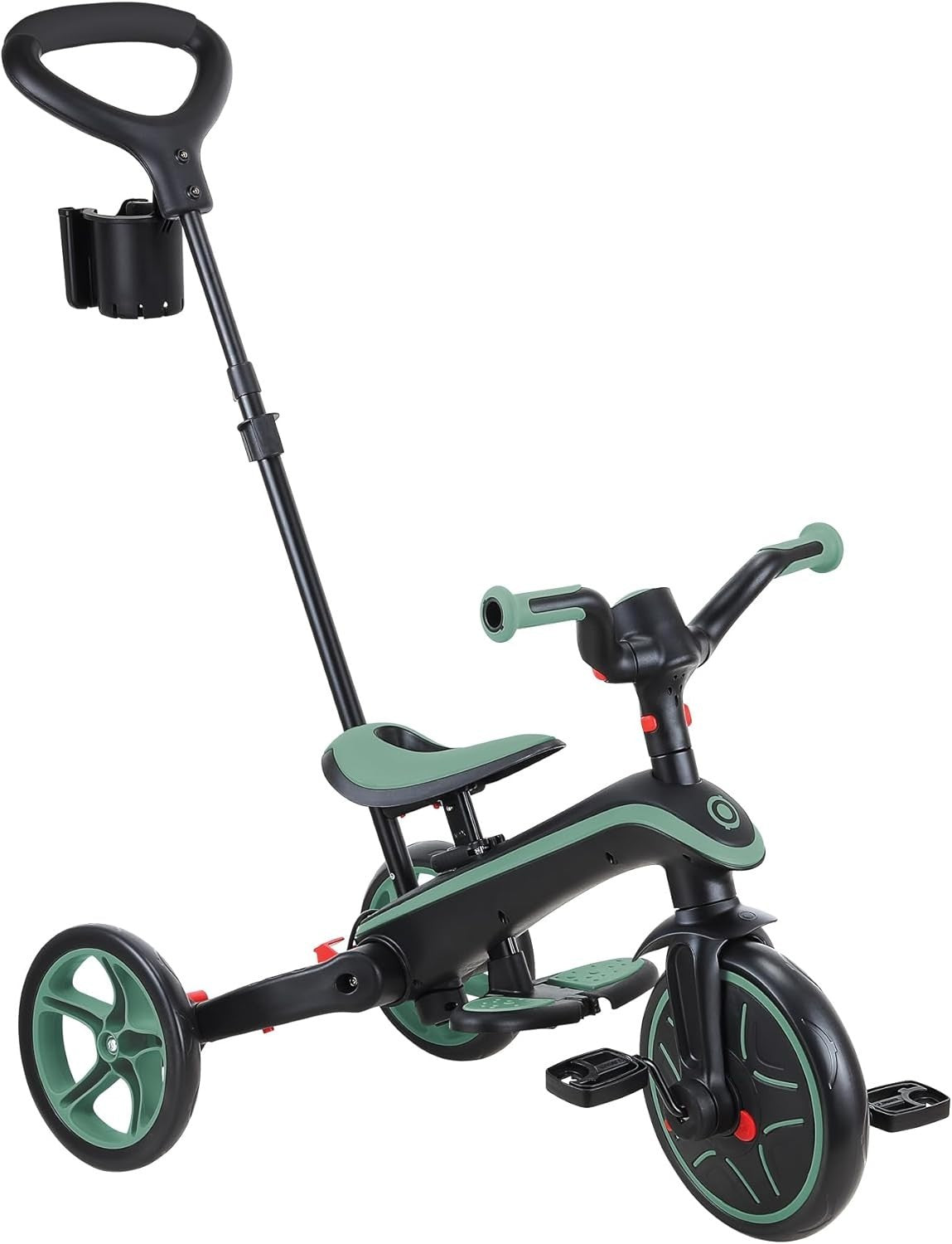 4 in 1 Foldable Trike Balance Bike Kids Ride On Canopy 10M-5Y Olive
