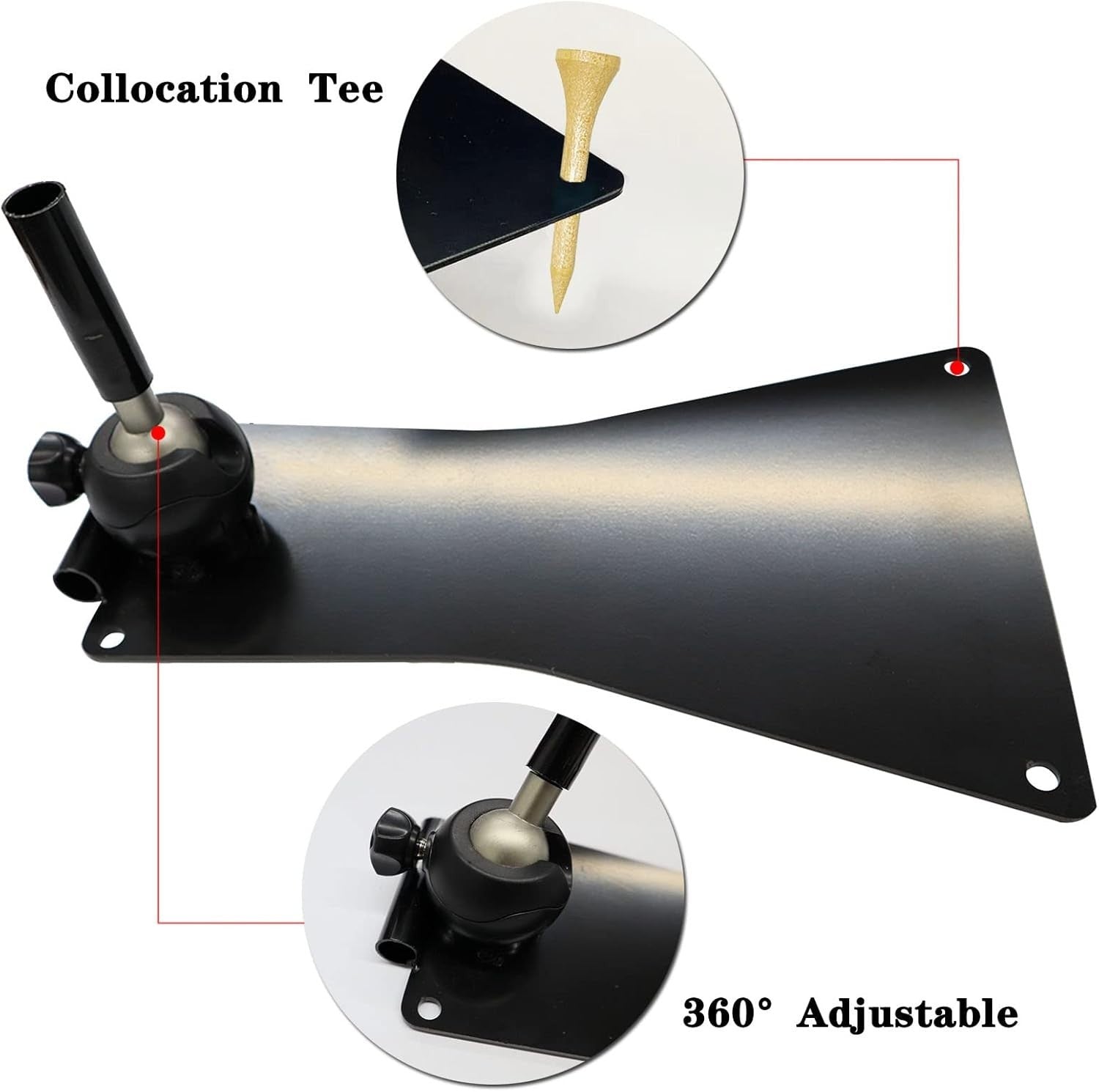 Golf Alignment Stick Holder Swing Plane Trainer Plate with Bracelet