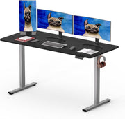 Electric Standing Desk 160x80cm Adjustable Sit and Stand Table with Memory Panel