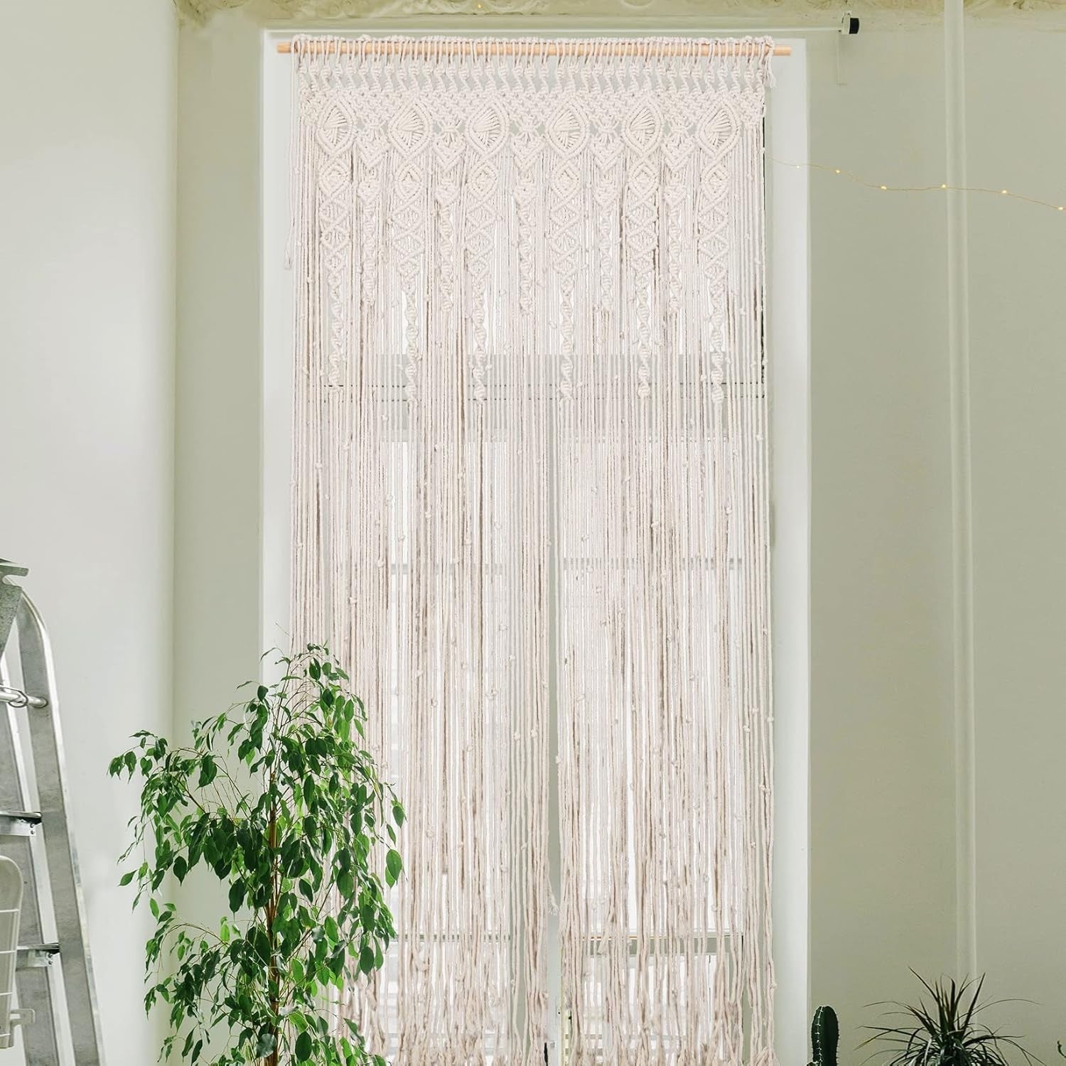 Macrame Curtain Wall Hanging 90x180cm Boho Handmade Cotton Decor