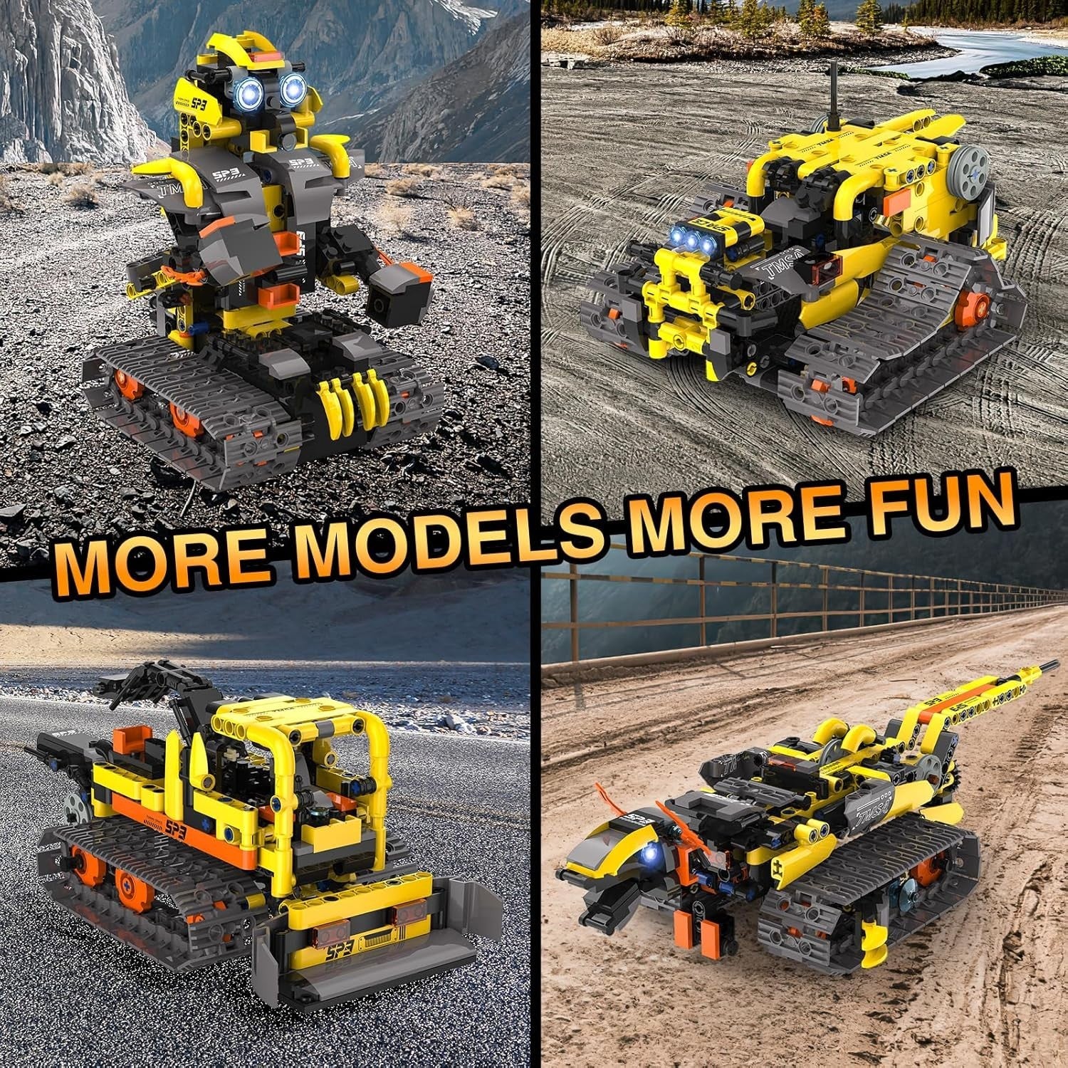 5-in-1 RC Robot Building Set 688PCS – App & Remote Control STEM Toy Gift