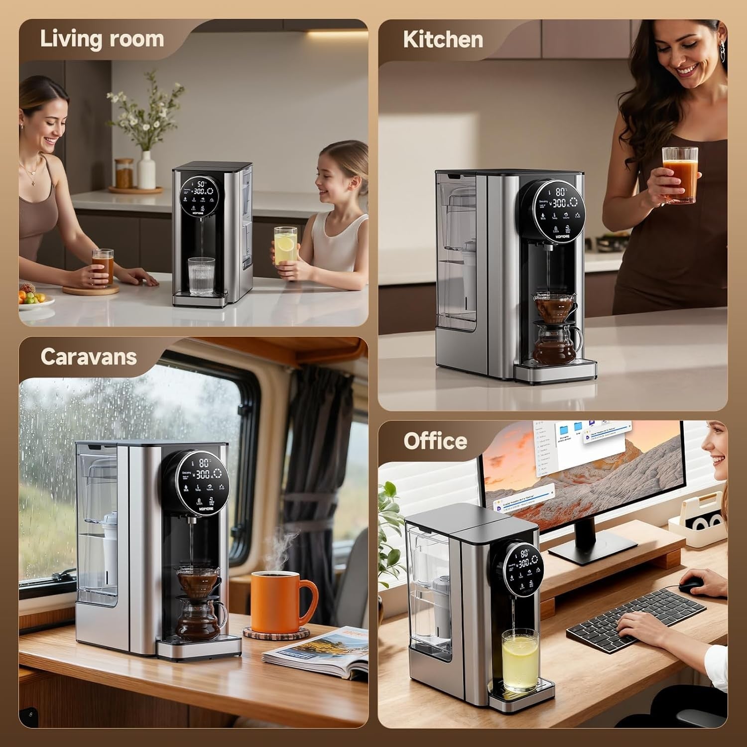 Instant Hot Water Dispenser 2.7L | 2600W Fast Boil Touch Screen Presets